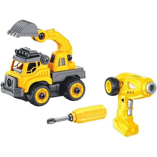 Buki RC Construction Truck - Radiostyrd byggleksak och elektrisk skruvmejsel för barn från 3 år