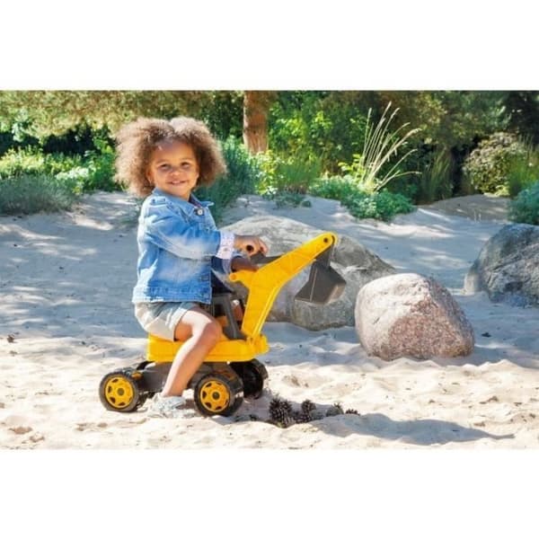 Grävmaskin - LENA - GIGA TRUCKS SM02217 - Gul och Grå - Plast och Trä - 3 år och uppåt