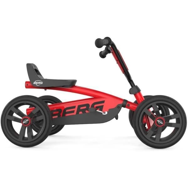 Buzzy Red pedal kart - BERG - För åldrarna 2 till 5 - Justerbar ratt och säte - Supertysta EVA-däck
