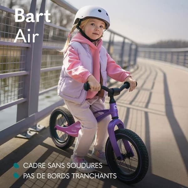 LIONELO Bart luftbalanscykel - Barncykel - Lätt - Styre och sadeljustering - Rosa
