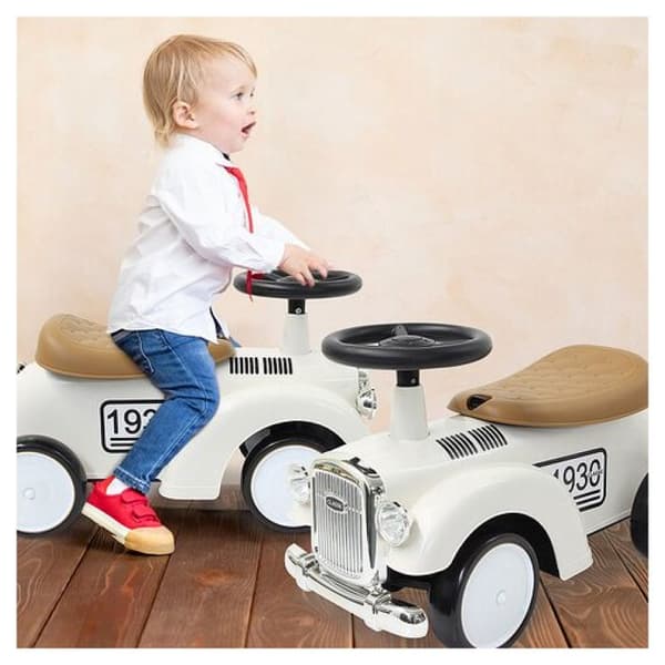 Push-Car Klassisk Bil vit