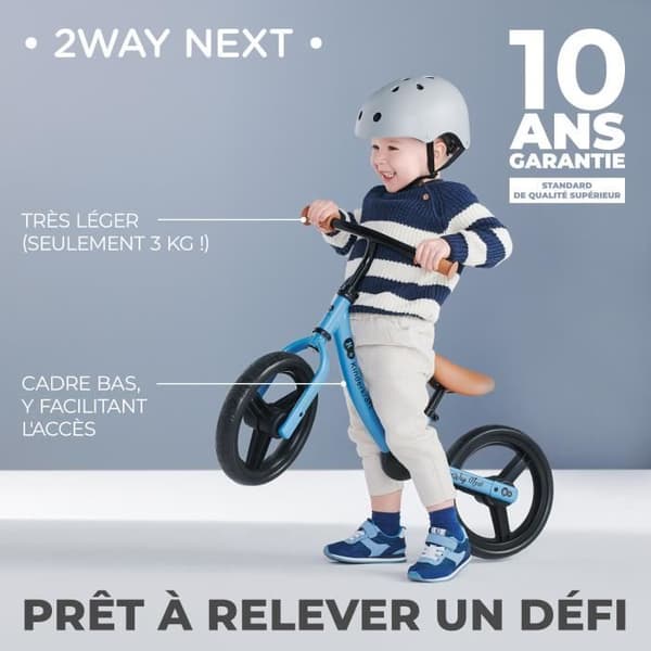 KINDERKRAFT 2WAY NEXT balanscykel - Låg ram - Skumhjul - Blå
