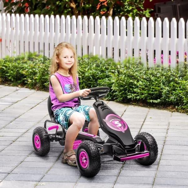 Gokart, 121x58x61 cm, vaaleanpunainen