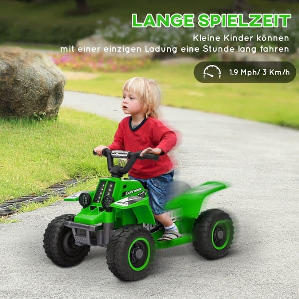 Elektrisk Quad til Børn, 70.5x42.5x46.5 cm, Grøn