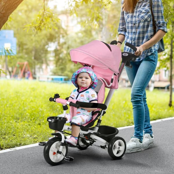Tre-hjulet cykel, 2in1, 112x50x104 cm, Pink