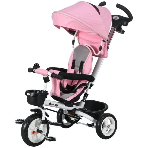 Tre-hjulet cykel, 2in1, 112x50x104 cm, Pink