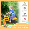 Miniatyrbillede 5 af 9: Ride-On Gravemaskine, 100x43x48.5 cm, Gul og Sort