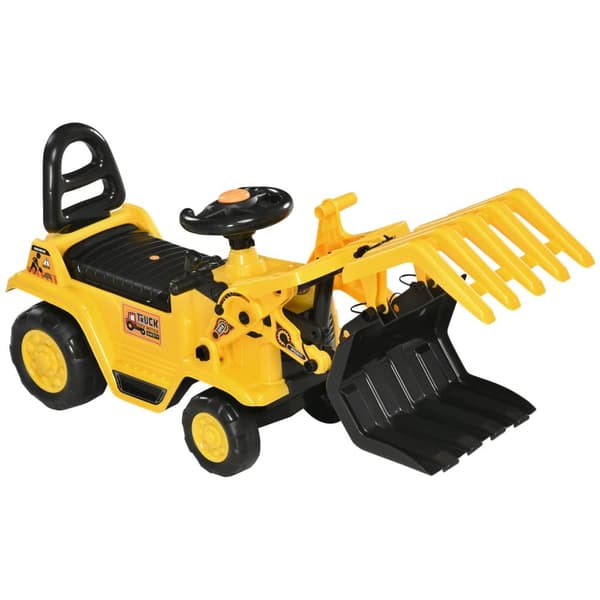 Ride-on gravemaskine, Sitzbagger, 83x27x39 cm, Gul og Sort