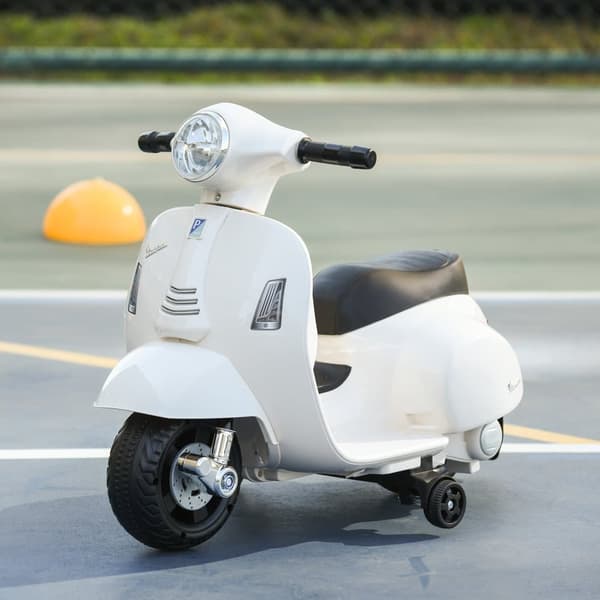 Elektrisk Motorcykel til Børn, VESPA, 66.5x38x52 cm, Hvid