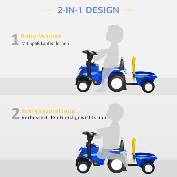 Lasten auto, New Holland, 91x29 cm, sininen