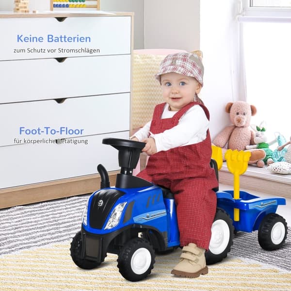 Lasten auto, New Holland, 91x29 cm, sininen