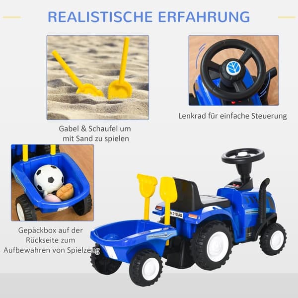 Lasten auto, New Holland, 91x29 cm, sininen