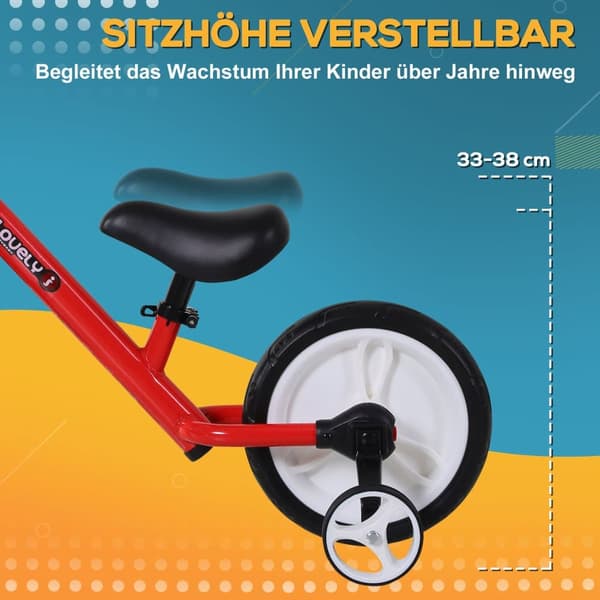 Børnecykel, 85x36x54 cm, Rød