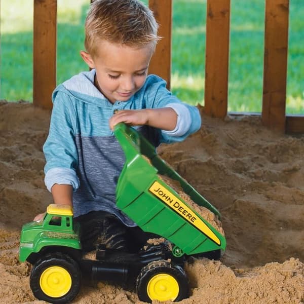 Plast- och ståldumper - TOMY - Maxi John Deere grävmaskin - För barn från 3 år