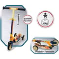 Miniatyrbild 3 av 6: Smoby - Bilar - Hopfällbar sparkcykel - 3 tysta hjul - Trädäck - Gul och flerfärgad - Sparkcykel med justerbart styre