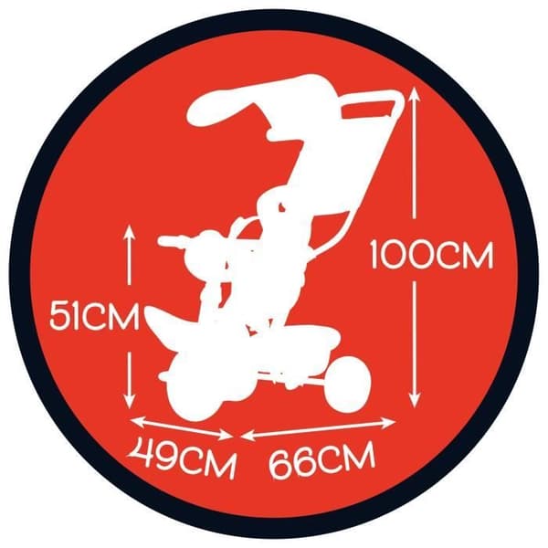 Smoby - Mickey kehittyvä kolmipyörä lapsille - 3 pyörää - Monivärinen