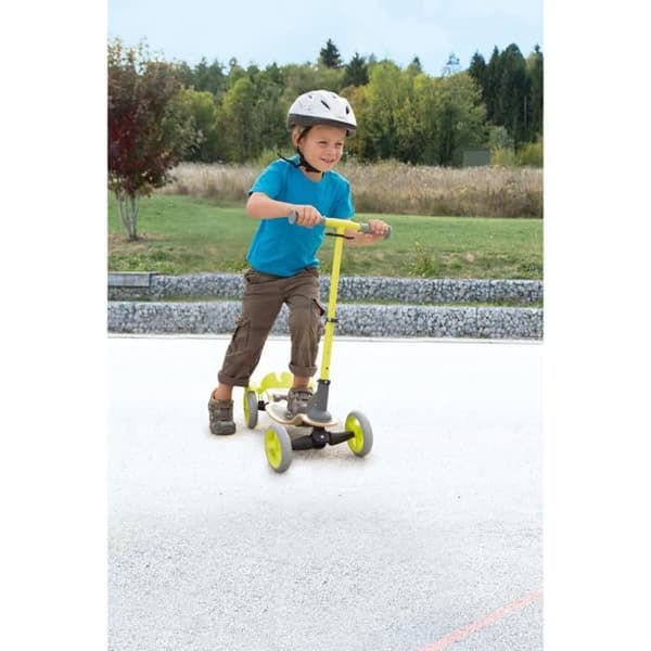 S-CRUISER 4-hjulig sparkcykel - SMOBY - Mjukt och halkfritt trädäck - Metallbroms - Justerbart styre