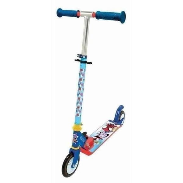SMOBY - Spidey - Hopfällbar 2-hjulig sparkcykel - Metallstruktur - Liten sparkcykel med justerbart styre