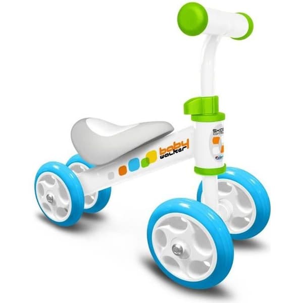 Baby Walker -liukujalustainen tasapainopyörä - ergonominen teräsrunko - 4 PVC-pyörää - mukava ja turvallinen - vihreä