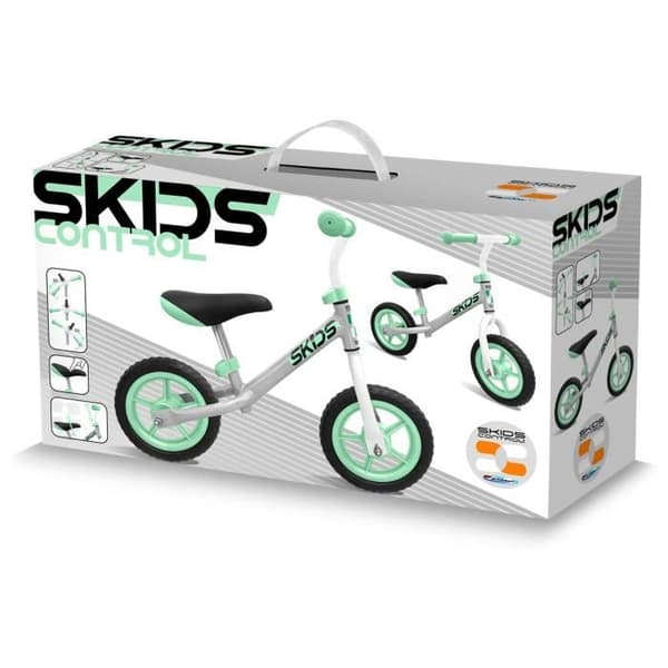 Grå og turkis løbecykel - SKIDS CONTROL