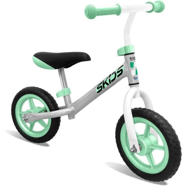 Grå og turkis løbecykel - SKIDS CONTROL