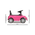 Miniatyrbild 3 av 6: DEVESSPORT - Bärare Fiat 500 - Rosa För barn från 12 till 36 månader, ratt med horn och ljud, förvaringsutrymme och ryggstöd