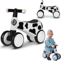 Miniatyrbild 1 av 4: 4-Wheel EVA Balance Bike - LIONELO Sammy - Barncykel - Färgglada lampor - 1-3 år (upp till 30 kg) - Ergonomisk - Vit-Svart