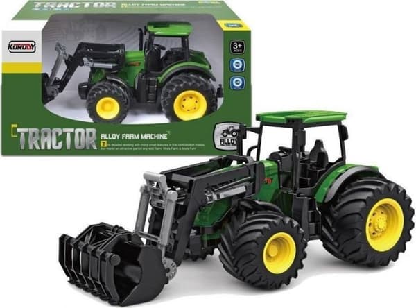 Traktor - lantbruksfordon - byggfordon Lean sport Traktor 1:24 grön