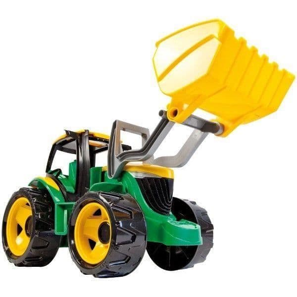 Lena 02057 traktor med lastare - Grön/Gul - 62 cm