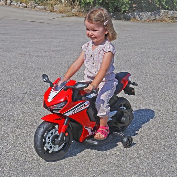 Motorcykel - skoter Turbo utmaning Elfordon för barn Motorcykel Honda CBR1000RR Svart och Röd