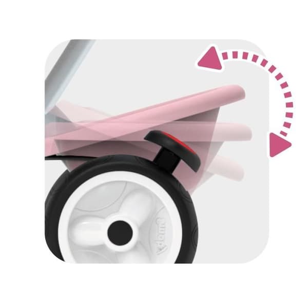 Smoby Balade Plus trehjuling för barn - Rosa