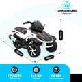 Miniatyrbild 2 av 4: Barntrike Moto Elektrisk RCB - 3 Hjul - Dubbelmotor - 12V Batteri - Automatisk Broms - LED - RM2 Vit