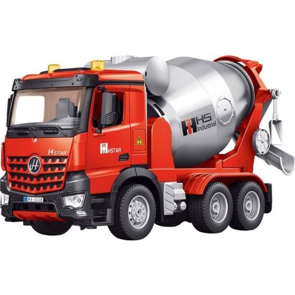 Camion Leantoys fjärrstyrd betongblandare RC 2,4 GHz 9 kanaler Röd