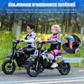 Miniatyrbild 3 av 6: RCB Elmotorcykel för Barn 4+ År - Hastighet 25 km/h - 350W - Batteri 36V/5.2Ah - Röd