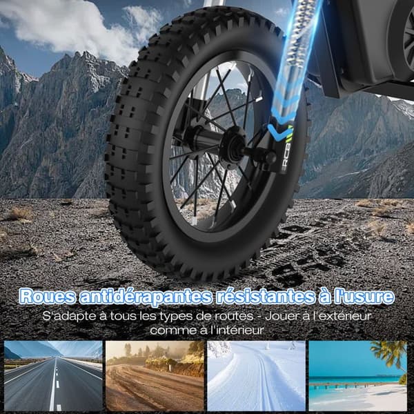 RCB Elmotorcykel för Barn 4+ År - Hastighet 25 km/h - 350W - Batteri 36V/5.2Ah - Röd