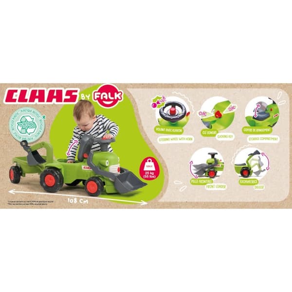 Claas havetraktor med anhænger, læsser og Lumarko skovl!