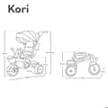 Miniatyrbild 6 av 6: Evolutiv trehjuling 2 i 1 LIONELO Kori - Barnvagn - Vändbar och justerbar stol - Upp till 25 kg - Inkluderar korg - Grå