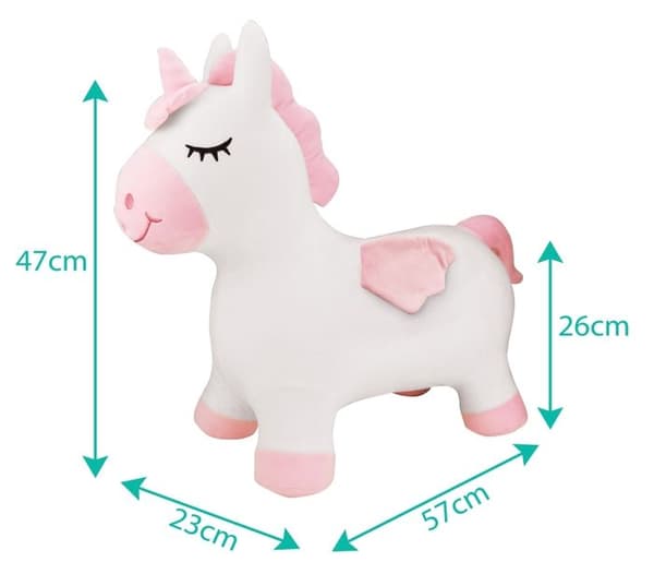LEXIBOOK Unicorn Uppblåsbar Jumping Plush Toy
