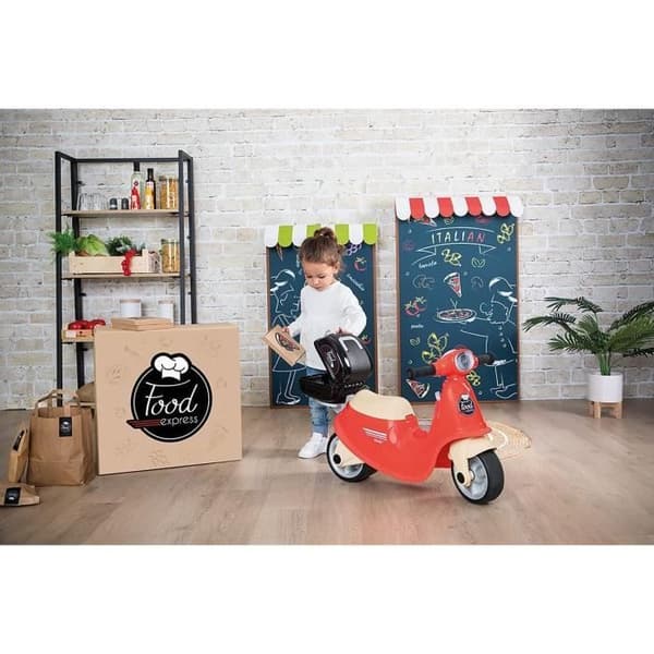 Smoby - Food Express Scooter Carrier - För barn från 18 månader - Tyst hjul - Bagagehållare - Avtagbart fodral
