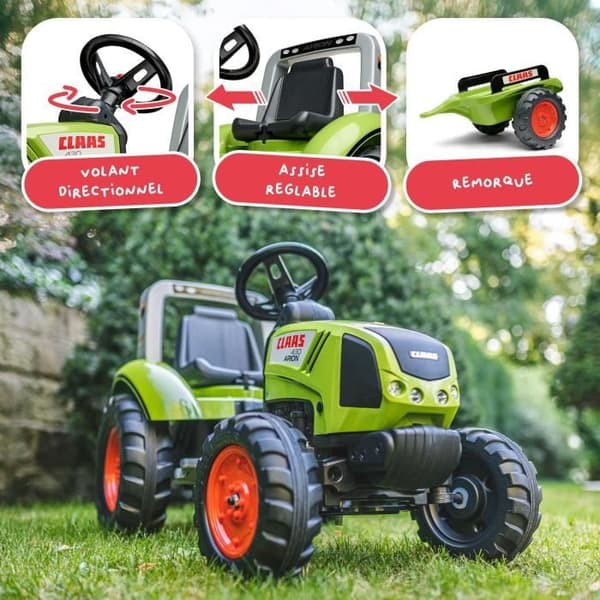 FALK CLAAS Arion 430 pedaltraktor med släp - 1040AB