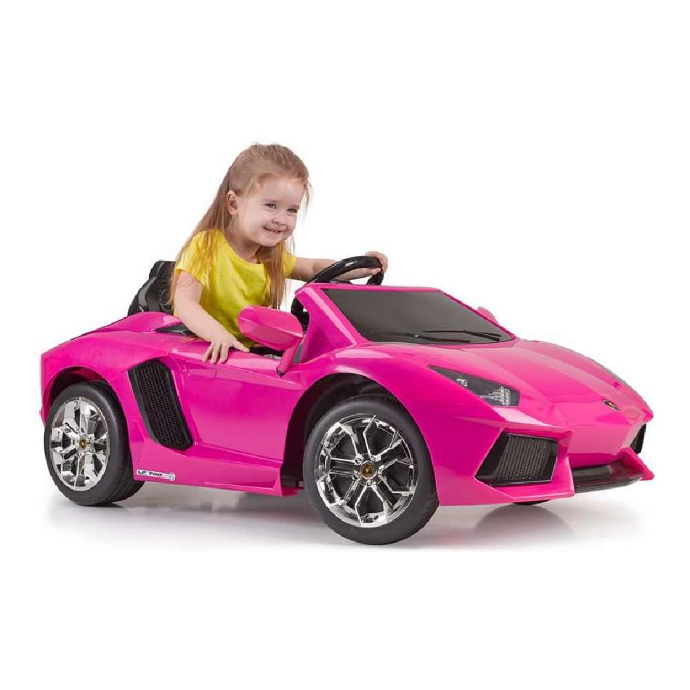 Elektrisk bil för barn Lamborghini Aventador Feber Batteri 6 V Rosa (126 x 68 x 50 cm)