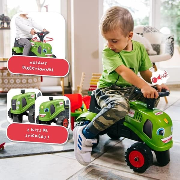 FALK - 212C - Claas traktorbärare med släp, spade och kratta