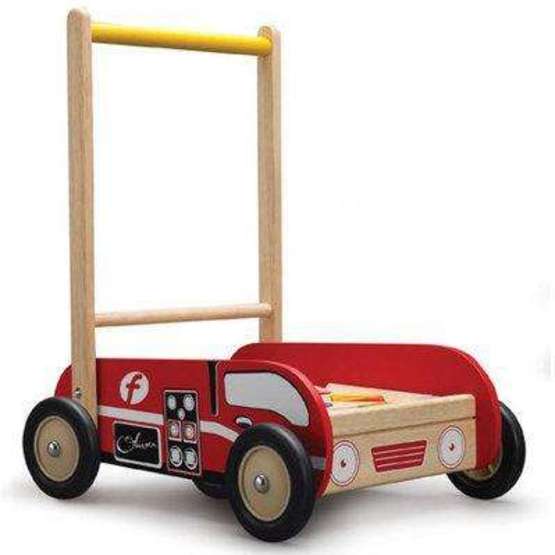 Wonderworld - Gåvagn Brandbil Med Klossar