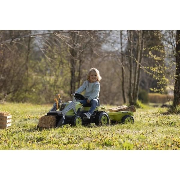 Smoby Farmer Max Pedal Tractor + Trailer + Shovel - Green