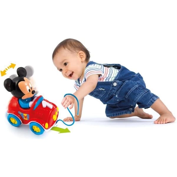 CLEMENTONI Disney Baby - My Mickey pull-along car - Spel för tidig inlärning
