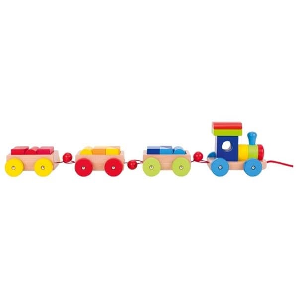 Orlando Wooden Train - Bygga kuber - Baby - Röd och Gul