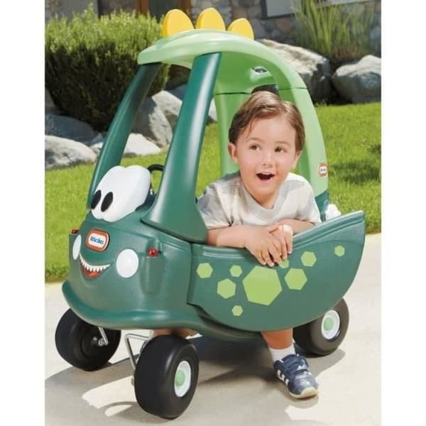 Little Tikes - Mysig Coupe Dino - Bil för barn - Funktionella dörrar - 4 hjul - Golv som ska tas bort & 1 horn - 18 månader