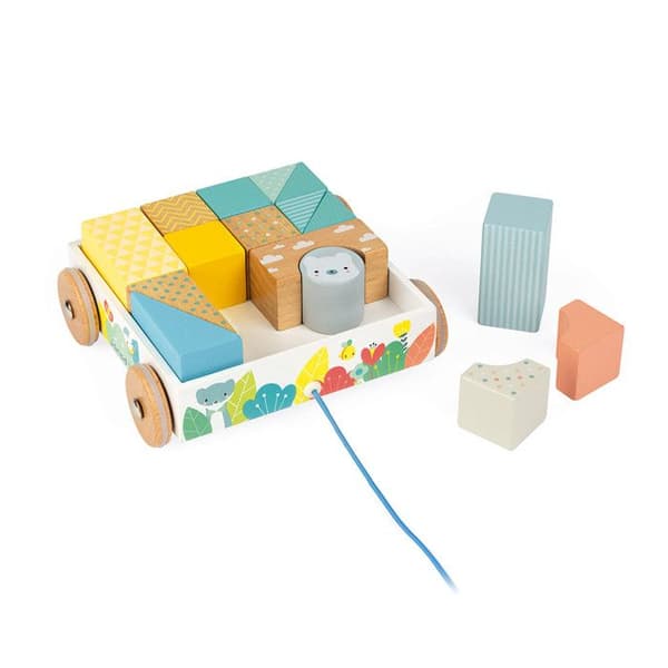 JANOD Pure Walking Cubes Trolley - Från 12 månader