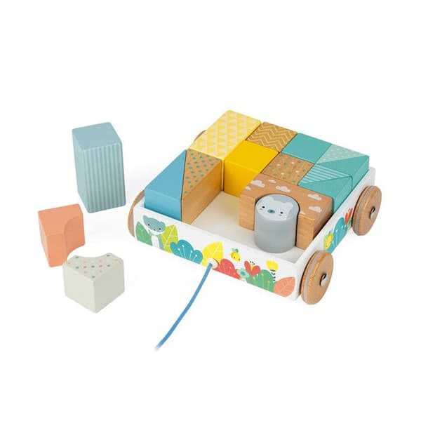 JANOD Pure Walking Cubes Trolley - Från 12 månader
