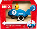 Miniatyrbild 1 av 4: BRIO träleksak - Push &amp; Go plan - Blå - För barn från 12 månader och uppåt